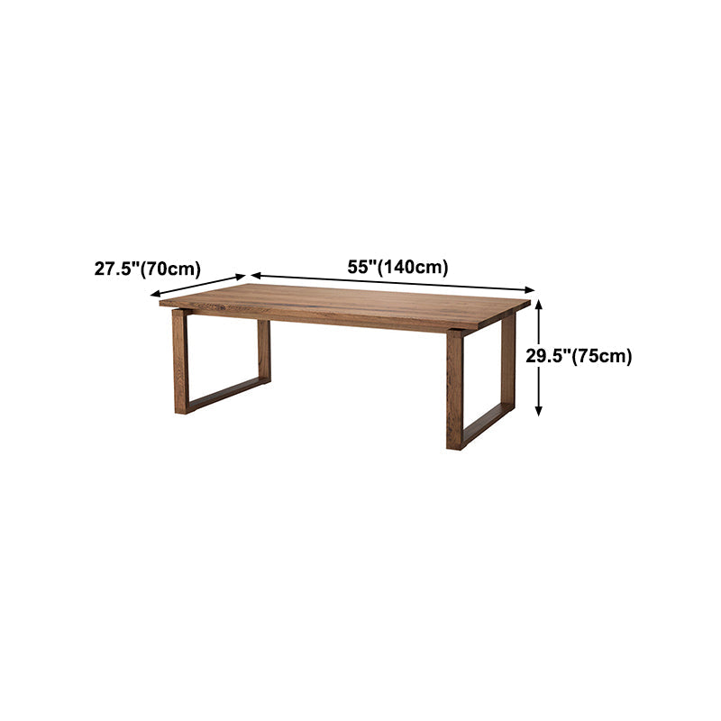 Solid Wood Top Dining Table Contemporary Rectangle Dining Table with Sled Base Clearhalo 'Dining Tables & Seating' 'Dining Tables' 'dining_table' 'furn' 'furn_dining_table' 'Furniture' 'furniture_dining_table' 'Kitchen & Dining Furniture' 'kitchen' 'kitchen_dining_table' 4985523