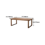 Solid Wood Top Dining Table Contemporary Rectangle Dining Table with Sled Base Clearhalo 'Dining Tables & Seating' 'Dining Tables' 'dining_table' 'furn' 'furn_dining_table' 'Furniture' 'furniture_dining_table' 'Kitchen & Dining Furniture' 'kitchen' 'kitchen_dining_table' 4985527