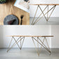 Wood Top Dining Table Industrial Rectangle Table with Double Pedestal Base Clearhalo 'Dining Tables & Seating' 'Dining Tables' 'dining_table' 'furn' 'furn_dining_table' 'Furniture' 'furniture_dining_table' 'Kitchen & Dining Furniture' 'kitchen' 'kitchen_dining_table' 4985536