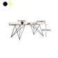 Wood Top Dining Table Industrial Rectangle Table with Double Pedestal Base Clearhalo 'Dining Tables & Seating' 'Dining Tables' 'dining_table' 'furn' 'furn_dining_table' 'Furniture' 'furniture_dining_table' 'Kitchen & Dining Furniture' 'kitchen' 'kitchen_dining_table' 4985544