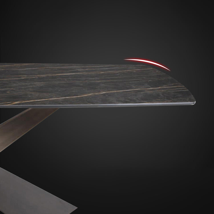 Traditional Luxury Dining Table Stone and Metal Pedestal Casual Dining Table Clearhalo 'Dining Tables & Seating' 'Dining Tables' 'dining_table' 'furn' 'furn_dining_table' 'Furniture' 'furniture_dining_table' 'Kitchen & Dining Furniture' 'kitchen' 'kitchen_dining_table' 4985599