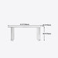 White Stone Dining Table Contemporary Dining Table with Sled Base Clearhalo 'Dining Tables & Seating' 'Dining Tables' 'dining_table' 'furn' 'furn_dining_table' 'Furniture' 'furniture_dining_table' 'Kitchen & Dining Furniture' 'kitchen' 'kitchen_dining_table' 4985618