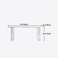 White Stone Dining Table Contemporary Dining Table with Sled Base Clearhalo 'Dining Tables & Seating' 'Dining Tables' 'dining_table' 'furn' 'furn_dining_table' 'Furniture' 'furniture_dining_table' 'Kitchen & Dining Furniture' 'kitchen' 'kitchen_dining_table' 4985621