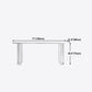 White Stone Dining Table Contemporary Dining Table with Sled Base Clearhalo 'Dining Tables & Seating' 'Dining Tables' 'dining_table' 'furn' 'furn_dining_table' 'Furniture' 'furniture_dining_table' 'Kitchen & Dining Furniture' 'kitchen' 'kitchen_dining_table' 4985622