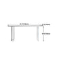 White Stone Dining Table Contemporary Dining Table with Sled Base Clearhalo 'Dining Tables & Seating' 'Dining Tables' 'dining_table' 'furn' 'furn_dining_table' 'Furniture' 'furniture_dining_table' 'Kitchen & Dining Furniture' 'kitchen' 'kitchen_dining_table' 4985623