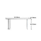 White Stone Dining Table Contemporary Dining Table with Sled Base Clearhalo 'Dining Tables & Seating' 'Dining Tables' 'dining_table' 'furn' 'furn_dining_table' 'Furniture' 'furniture_dining_table' 'Kitchen & Dining Furniture' 'kitchen' 'kitchen_dining_table' 4985626
