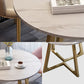 Sintered Stone Top Modern White Table for Restaurant Round Dining Table with Pedestal Base Clearhalo 'Dining Tables & Seating' 'Dining Tables' 'dining_table' 'furn' 'furn_dining_table' 'Furniture' 'furniture_dining_table' 'Kitchen & Dining Furniture' 'kitchen' 'kitchen_dining_table' 4985691