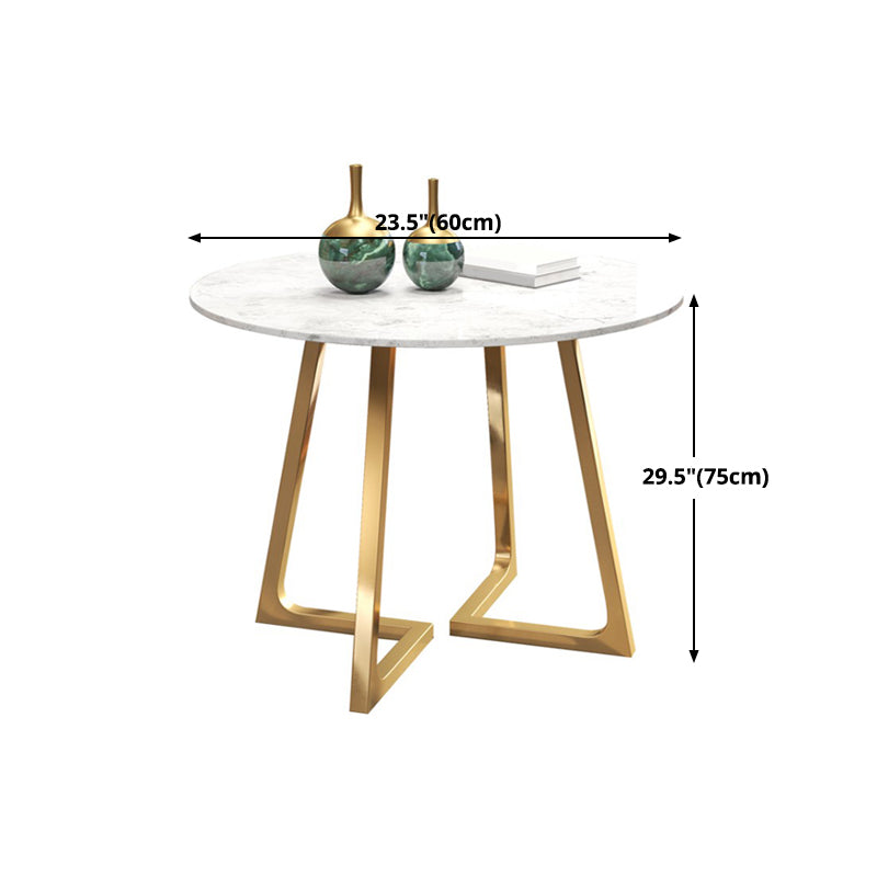 Sintered Stone Top Modern White Table for Restaurant Round Dining Table with Pedestal Base Clearhalo 'Dining Tables & Seating' 'Dining Tables' 'dining_table' 'furn' 'furn_dining_table' 'Furniture' 'furniture_dining_table' 'Kitchen & Dining Furniture' 'kitchen' 'kitchen_dining_table' 4985692