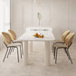 Modern Style Dining Table Rectangle Stone White Dining Table with 4 Legs 78.7"L x 31.5"W x 29.5"H Without Chairs Clearhalo 'Dining Tables & Seating' 'Dining Tables' 'dining_table' 'furn' 'furn_dining_table' 'Furniture' 'furniture_dining_table' 'Kitchen & Dining Furniture' 'kitchen' 'kitchen_dining_table' 4985698