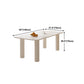 Modern Style Dining Table Rectangle Stone White Dining Table with 4 Legs Clearhalo 'Dining Tables & Seating' 'Dining Tables' 'dining_table' 'furn' 'furn_dining_table' 'Furniture' 'furniture_dining_table' 'Kitchen & Dining Furniture' 'kitchen' 'kitchen_dining_table' 4985706