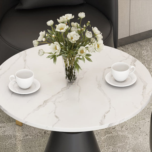 Luxury Sintered Stone Top Dining Table Indoor Round Table with Metal Pedestal Clearhalo 'Dining Tables & Seating' 'Dining Tables' 'dining_table' 'furn' 'furn_dining_table' 'Furniture' 'furniture_dining_table' 'Kitchen & Dining Furniture' 'kitchen' 'kitchen_dining_table' 4985715