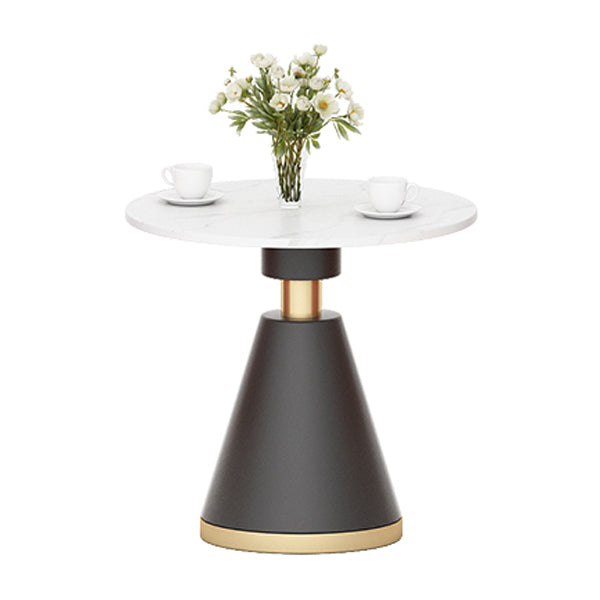 Luxury Sintered Stone Top Dining Table Indoor Round Table with Metal Pedestal Clearhalo 'Dining Tables & Seating' 'Dining Tables' 'dining_table' 'furn' 'furn_dining_table' 'Furniture' 'furniture_dining_table' 'Kitchen & Dining Furniture' 'kitchen' 'kitchen_dining_table' 4985719