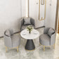 Luxury Sintered Stone Top Dining Table Indoor Round Table with Metal Pedestal Clearhalo 'Dining Tables & Seating' 'Dining Tables' 'dining_table' 'furn' 'furn_dining_table' 'Furniture' 'furniture_dining_table' 'Kitchen & Dining Furniture' 'kitchen' 'kitchen_dining_table' 4985721