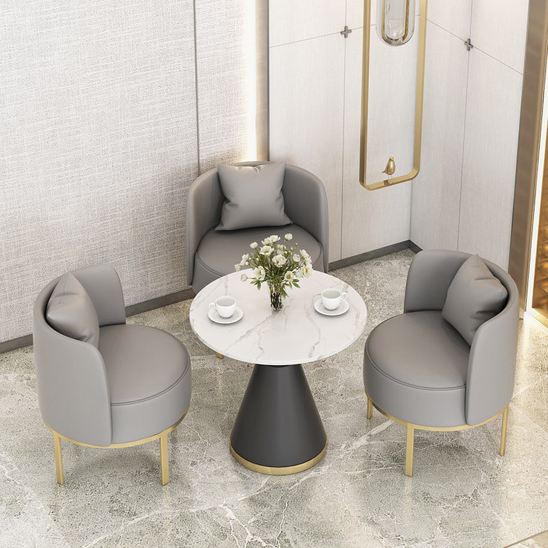 Luxury Sintered Stone Top Dining Table Indoor Round Table with Metal Pedestal Clearhalo 'Dining Tables & Seating' 'Dining Tables' 'dining_table' 'furn' 'furn_dining_table' 'Furniture' 'furniture_dining_table' 'Kitchen & Dining Furniture' 'kitchen' 'kitchen_dining_table' 4985721
