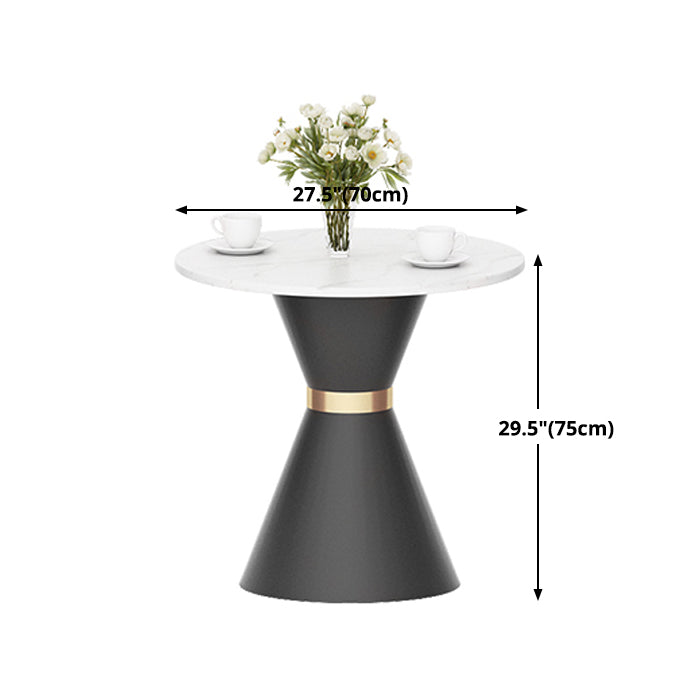 Luxury Sintered Stone Top Dining Table Indoor Round Table with Metal Pedestal Clearhalo 'Dining Tables & Seating' 'Dining Tables' 'dining_table' 'furn' 'furn_dining_table' 'Furniture' 'furniture_dining_table' 'Kitchen & Dining Furniture' 'kitchen' 'kitchen_dining_table' 4985725