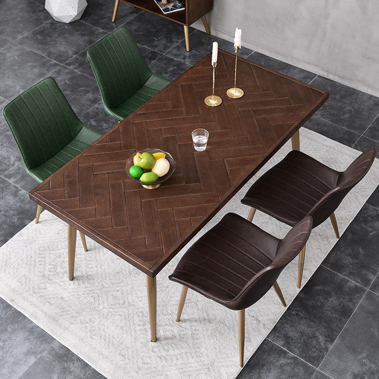 Rectangle Dining Side Table Traditional Luxury Solid Wood Dinner Table with 4 Legs 63"L x 31.5"W x 29.5"H Without Chairs Clearhalo 'Dining Tables & Seating' 'Dining Tables' 'dining_table' 'furn' 'furn_dining_table' 'Furniture' 'furniture_dining_table' 'Kitchen & Dining Furniture' 'kitchen' 'kitchen_dining_table' 4985729