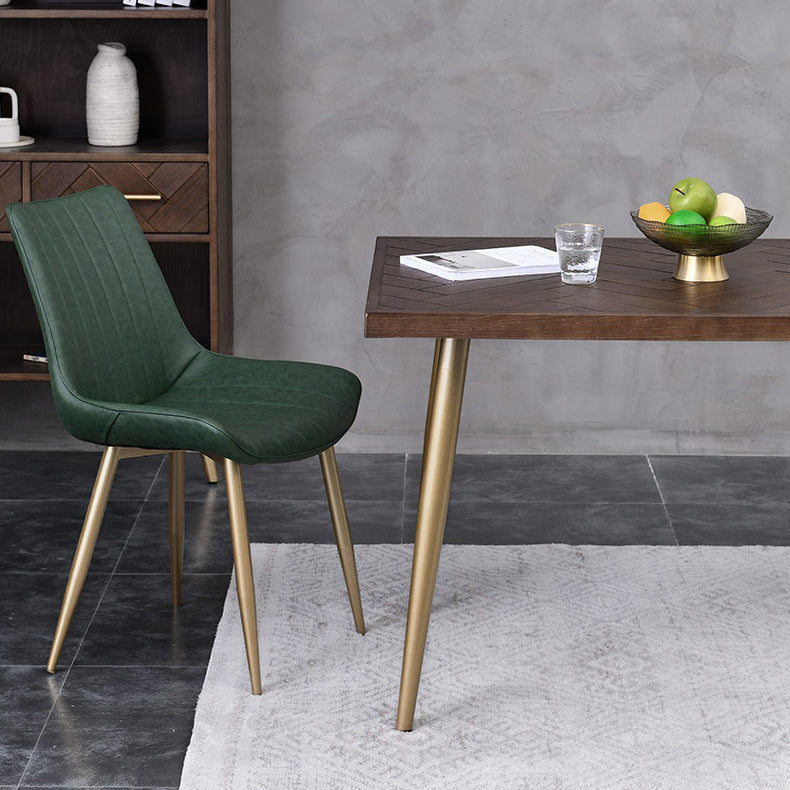 Rectangle Dining Side Table Traditional Luxury Solid Wood Dinner Table with 4 Legs Clearhalo 'Dining Tables & Seating' 'Dining Tables' 'dining_table' 'furn' 'furn_dining_table' 'Furniture' 'furniture_dining_table' 'Kitchen & Dining Furniture' 'kitchen' 'kitchen_dining_table' 4985735