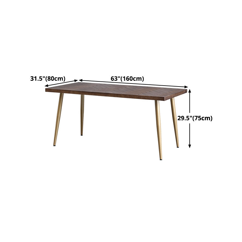 Rectangle Dining Side Table Traditional Luxury Solid Wood Dinner Table with 4 Legs Clearhalo 'Dining Tables & Seating' 'Dining Tables' 'dining_table' 'furn' 'furn_dining_table' 'Furniture' 'furniture_dining_table' 'Kitchen & Dining Furniture' 'kitchen' 'kitchen_dining_table' 4985743