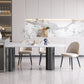 Modern Style Dining Table White Sintered Stone Dining Table with Black Base for Kitchen 70.9"L x 35.4"W x 29.5"H Without Chairs Clearhalo 'Dining Tables & Seating' 'Dining Tables' 'dining_table' 'furn' 'furn_dining_table' 'Furniture' 'furniture_dining_table' 'Kitchen & Dining Furniture' 'kitchen' 'kitchen_dining_table' 4985748