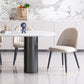 Modern Style Dining Table White Sintered Stone Dining Table with Black Base for Kitchen Clearhalo 'Dining Tables & Seating' 'Dining Tables' 'dining_table' 'furn' 'furn_dining_table' 'Furniture' 'furniture_dining_table' 'Kitchen & Dining Furniture' 'kitchen' 'kitchen_dining_table' 4985752