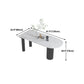 Modern Style Dining Table White Sintered Stone Dining Table with Black Base for Kitchen Clearhalo 'Dining Tables & Seating' 'Dining Tables' 'dining_table' 'furn' 'furn_dining_table' 'Furniture' 'furniture_dining_table' 'Kitchen & Dining Furniture' 'kitchen' 'kitchen_dining_table' 4985756