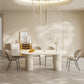 Sintered Stone Luxury White Table Oval Dining Table with Double Pedestal 78.7"L x 31.5"W x 29.5"H Without Chairs Clearhalo 'Dining Tables & Seating' 'Dining Tables' 'dining_table' 'furn' 'furn_dining_table' 'Furniture' 'furniture_dining_table' 'Kitchen & Dining Furniture' 'kitchen' 'kitchen_dining_table' 4985762