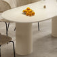 Sintered Stone Luxury White Table Oval Dining Table with Double Pedestal Clearhalo 'Dining Tables & Seating' 'Dining Tables' 'dining_table' 'furn' 'furn_dining_table' 'Furniture' 'furniture_dining_table' 'Kitchen & Dining Furniture' 'kitchen' 'kitchen_dining_table' 4985767
