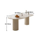 Sintered Stone Luxury White Table Oval Dining Table with Double Pedestal Clearhalo 'Dining Tables & Seating' 'Dining Tables' 'dining_table' 'furn' 'furn_dining_table' 'Furniture' 'furniture_dining_table' 'Kitchen & Dining Furniture' 'kitchen' 'kitchen_dining_table' 4985769