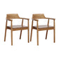 Arm Dining Chairs Contemporary Solid Wood Side Chairs for Dining Room Brown 2 Piece Set Brown Clearhalo 'Dining Chairs' 'Dining Tables & Seating' 'dining_chair' 'furn' 'furn_dining_chair' 'Furniture' 'furniture_dining_chair' 'Kitchen & Dining Furniture' 4985803