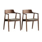 Arm Dining Chairs Contemporary Solid Wood Side Chairs for Dining Room Green 2 Piece Set Walnut Clearhalo 'Dining Chairs' 'Dining Tables & Seating' 'dining_chair' 'furn' 'furn_dining_chair' 'Furniture' 'furniture_dining_chair' 'Kitchen & Dining Furniture' 4985821