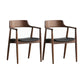 Arm Dining Chairs Contemporary Solid Wood Side Chairs for Dining Room Matt Black 2 Piece Set Walnut Clearhalo 'Dining Chairs' 'Dining Tables & Seating' 'dining_chair' 'furn' 'furn_dining_chair' 'Furniture' 'furniture_dining_chair' 'Kitchen & Dining Furniture' 4985823