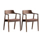 Arm Dining Chairs Contemporary Solid Wood Side Chairs for Dining Room Coffee 2 Piece Set Walnut Clearhalo 'Dining Chairs' 'Dining Tables & Seating' 'dining_chair' 'furn' 'furn_dining_chair' 'Furniture' 'furniture_dining_chair' 'Kitchen & Dining Furniture' 4985824