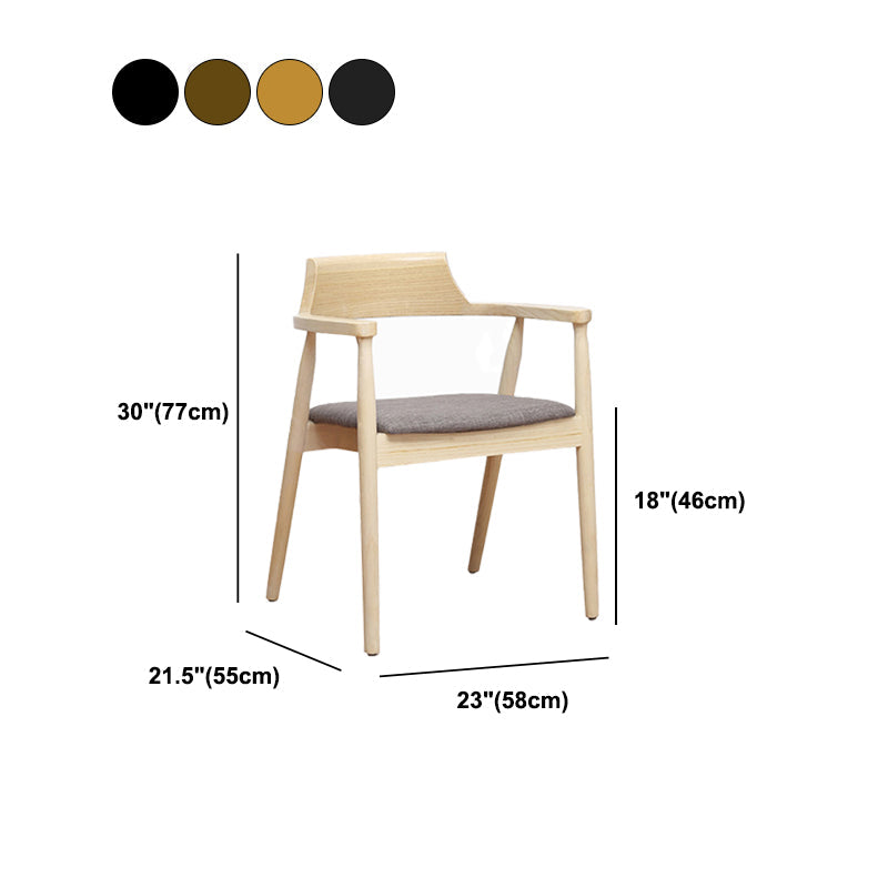 Arm Dining Chairs Contemporary Solid Wood Side Chairs for Dining Room Clearhalo 'Dining Chairs' 'Dining Tables & Seating' 'dining_chair' 'furn' 'furn_dining_chair' 'Furniture' 'furniture_dining_chair' 'Kitchen & Dining Furniture' 4985825