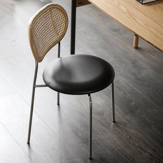 Modern Style Faux Leather Chair Open Back Dining Room Chair for Home Clearhalo 'Dining Chairs' 'Dining Tables & Seating' 'dining_chair' 'furn' 'furn_dining_chair' 'Furniture' 'furniture_dining_chair' 'Kitchen & Dining Furniture' 4985843