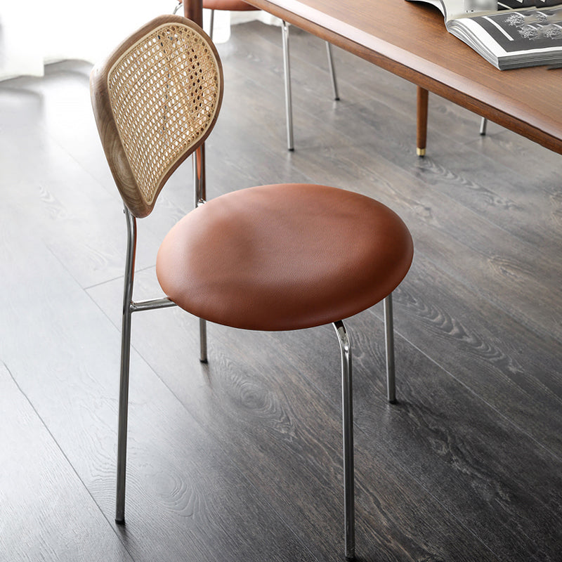 Modern Style Faux Leather Chair Open Back Dining Room Chair for Home Clearhalo 'Dining Chairs' 'Dining Tables & Seating' 'dining_chair' 'furn' 'furn_dining_chair' 'Furniture' 'furniture_dining_chair' 'Kitchen & Dining Furniture' 4985845