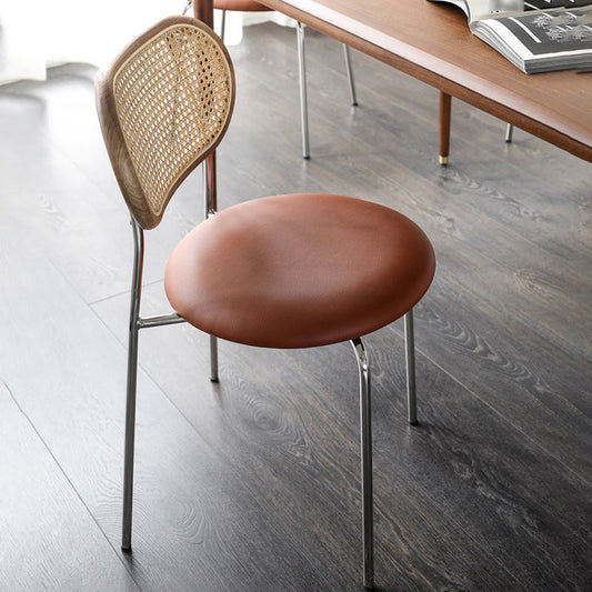 Modern Style Faux Leather Chair Open Back Dining Room Chair for Home Clearhalo 'Dining Chairs' 'Dining Tables & Seating' 'dining_chair' 'furn' 'furn_dining_chair' 'Furniture' 'furniture_dining_chair' 'Kitchen & Dining Furniture' 4985845