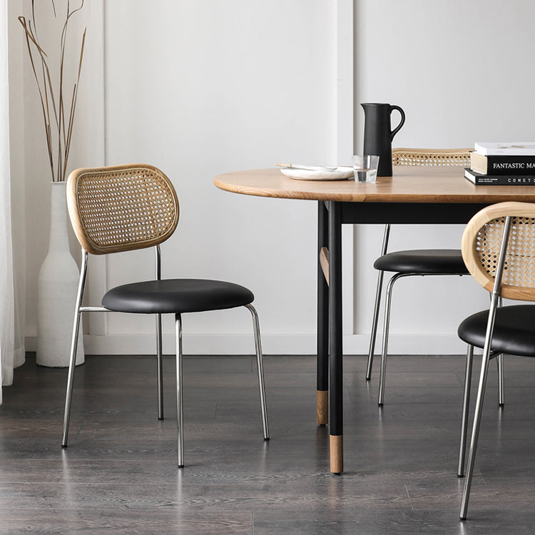 Modern Style Faux Leather Chair Open Back Dining Room Chair for Home Clearhalo 'Dining Chairs' 'Dining Tables & Seating' 'dining_chair' 'furn' 'furn_dining_chair' 'Furniture' 'furniture_dining_chair' 'Kitchen & Dining Furniture' 4985847