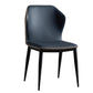 Leather Contemporary Style Dining Chair Matte Finish Wingback Side Chair Dark Blue 1 Piece Clearhalo 'Dining Chairs' 'Dining Tables & Seating' 'dining_chair' 'furn' 'furn_dining_chair' 'Furniture' 'furniture_dining_chair' 'Kitchen & Dining Furniture' 4985856
