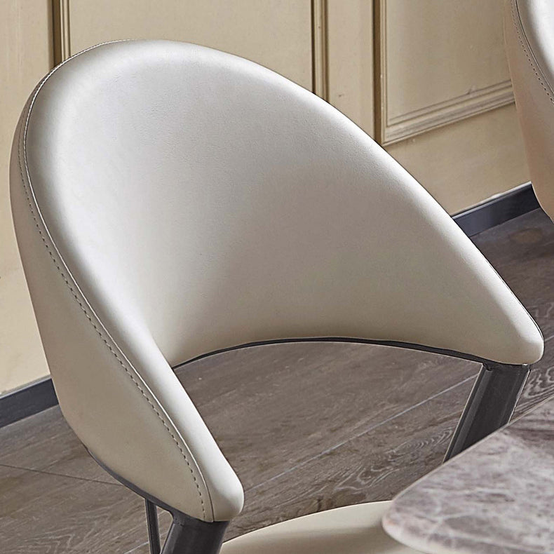 Glam Style Leather Dining Side Chair Open Back Indoor Dining Chair Clearhalo 'Dining Chairs' 'Dining Tables & Seating' 'dining_chair' 'furn' 'furn_dining_chair' 'Furniture' 'furniture_dining_chair' 'Kitchen & Dining Furniture' 4985881