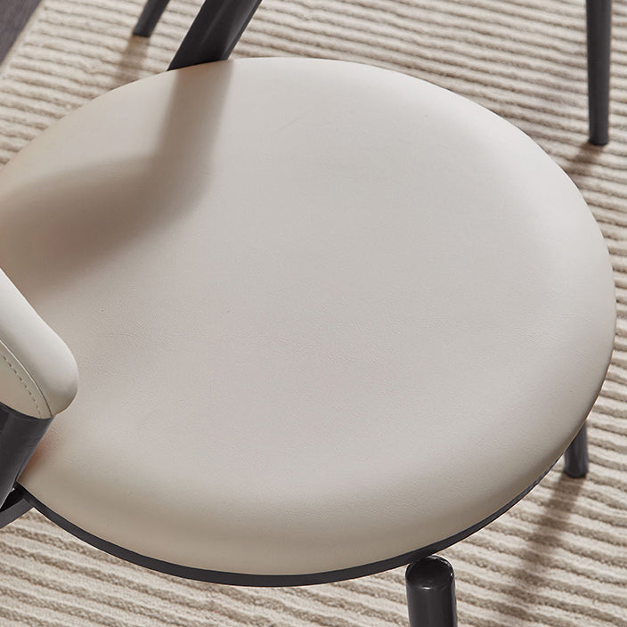 Glam Style Leather Dining Side Chair Open Back Indoor Dining Chair Clearhalo 'Dining Chairs' 'Dining Tables & Seating' 'dining_chair' 'furn' 'furn_dining_chair' 'Furniture' 'furniture_dining_chair' 'Kitchen & Dining Furniture' 4985882