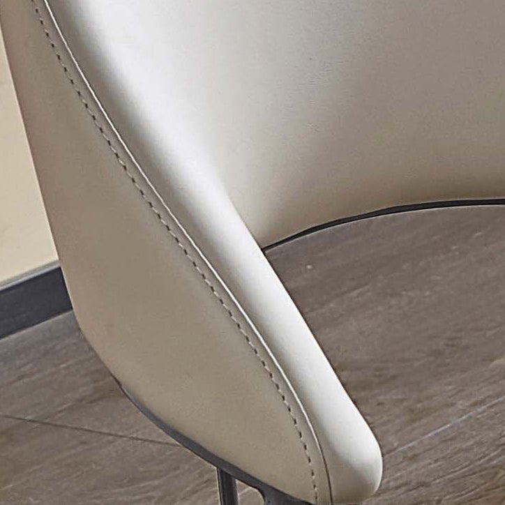 Glam Style Leather Dining Side Chair Open Back Indoor Dining Chair Clearhalo 'Dining Chairs' 'Dining Tables & Seating' 'dining_chair' 'furn' 'furn_dining_chair' 'Furniture' 'furniture_dining_chair' 'Kitchen & Dining Furniture' 4985884