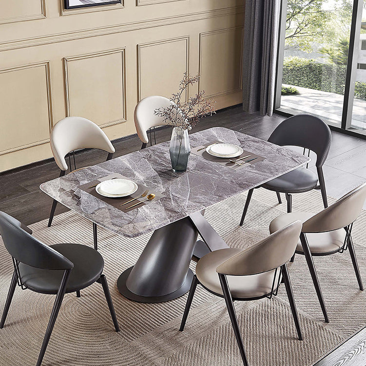 Glam Style Leather Dining Side Chair Open Back Indoor Dining Chair Clearhalo 'Dining Chairs' 'Dining Tables & Seating' 'dining_chair' 'furn' 'furn_dining_chair' 'Furniture' 'furniture_dining_chair' 'Kitchen & Dining Furniture' 4985893