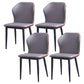 Armless Dining Chairs Contemporary Faux Leather Side Chairs for Dining Room Grey 4 Piece Set Clearhalo 'Dining Chairs' 'Dining Tables & Seating' 'dining_chair' 'furn' 'furn_dining_chair' 'Furniture' 'furniture_dining_chair' 'Kitchen & Dining Furniture' 4985897