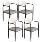 Modern Dining Room Side Chairs Arm Dining Chairs for Kitchen Black-Gray 4 Piece Set Clearhalo 'Dining Chairs' 'Dining Tables & Seating' 'dining_chair' 'furn' 'furn_dining_chair' 'Furniture' 'furniture_dining_chair' 'Kitchen & Dining Furniture' 4985958