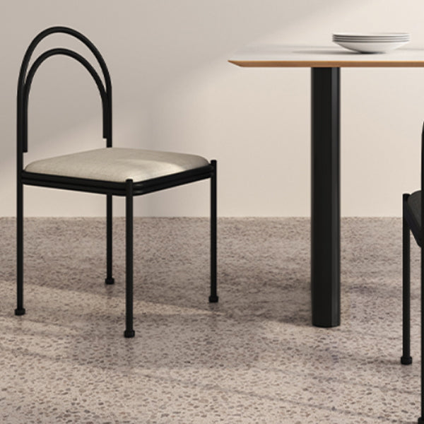 Contemporary Upholstered Armless Dining Chair Open Back Dining Chair for Home Clearhalo 'Dining Chairs' 'Dining Tables & Seating' 'dining_chair' 'furn' 'furn_dining_chair' 'Furniture' 'furniture_dining_chair' 'Kitchen & Dining Furniture' 4985970