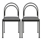 Contemporary Upholstered Armless Dining Chair Open Back Dining Chair for Home Dark Gray 2 Piece Set Clearhalo 'Dining Chairs' 'Dining Tables & Seating' 'dining_chair' 'furn' 'furn_dining_chair' 'Furniture' 'furniture_dining_chair' 'Kitchen & Dining Furniture' 4985972