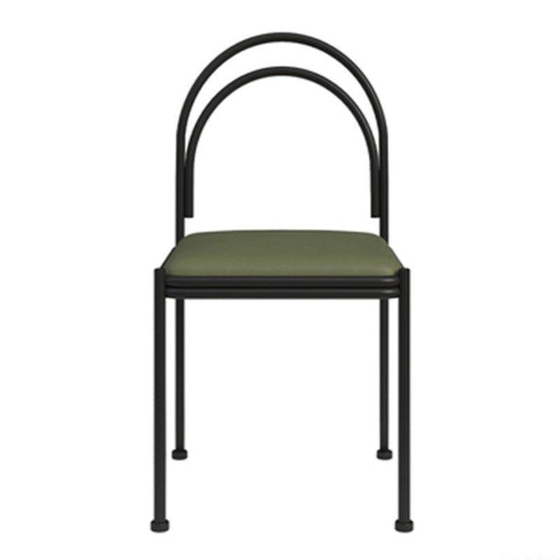 Contemporary Upholstered Armless Dining Chair Open Back Dining Chair for Home Green 1 Piece Clearhalo 'Dining Chairs' 'Dining Tables & Seating' 'dining_chair' 'furn' 'furn_dining_chair' 'Furniture' 'furniture_dining_chair' 'Kitchen & Dining Furniture' 4985979