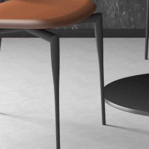 Faux Leather Side Chair Contemporary Open Back Dining Room Chair Clearhalo 'Dining Chairs' 'Dining Tables & Seating' 'dining_chair' 'furn' 'furn_dining_chair' 'Furniture' 'furniture_dining_chair' 'Kitchen & Dining Furniture' 4985997