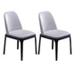 Modern Style Side Chair Leather Indoor Dining Chair with Wooden Legs Light Gray 2 Piece Set Black Clearhalo 'Dining Chairs' 'Dining Tables & Seating' 'dining_chair' 'furn' 'furn_dining_chair' 'Furniture' 'furniture_dining_chair' 'Kitchen & Dining Furniture' 4986016