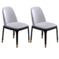 Modern Style Side Chair Leather Indoor Dining Chair with Wooden Legs Light Gray 2 Piece Set Brass Gold Clearhalo 'Dining Chairs' 'Dining Tables & Seating' 'dining_chair' 'furn' 'furn_dining_chair' 'Furniture' 'furniture_dining_chair' 'Kitchen & Dining Furniture' 4986018